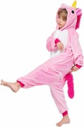 Пижама кигуруми детский Единорог розовый