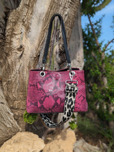 PELLE serpiente 1019 FUXIA+CINTURON BOLSOS (150)-4 (5) АКЦИЯ