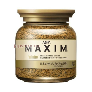 AGF Maxim Gold Растворимый сублимированный кофе, стекло, 80 гр (4901111684928)