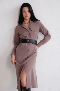 11299 Платье-рубашка с английским воротником 