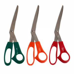 Ножницы канцелярские 21.5 см, ручки пластиковые, МИКС