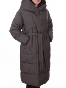 A625 GRAY/BROWN Пальто зимнее женское (200 гр. био-пух)