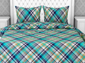 Наволочка Лондон бирюзовый бязь