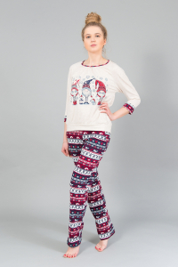 Пижама женская с брюками хлопок 186