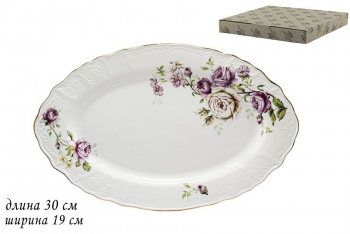 226-074 Овальное блюдо 30см MARIA ROSE в под.уп.(х16)Фарфор