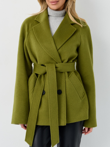 Пальто женское демисезонное 27220 (лайм ворсовый)