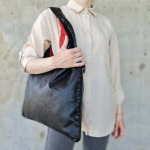 Женская мягкая сумка хобо с косметичкой из эко кожи 0105-2