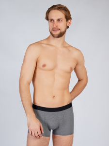 Бесшовные мужские трусы боксеры Indefini серые (Арт. 5091MUG)