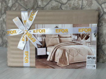 КПБ EFOR SATIN BEJ бежевый (4 наволочки)