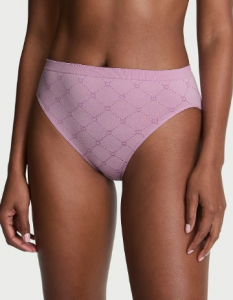Seamless Heart Stripe High-Leg Brief Panty