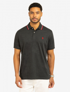 SLIM FIT TIPPED INTERLOCK POLO SHIRT