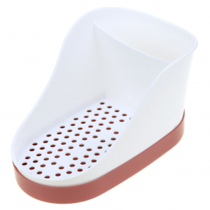 Подставка для губок, моющего средства, тряпок пластмассовая 12х18х10см, ягодный (Россия)