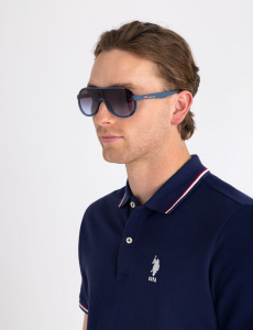 MENS PLASTIC BACKFRAME SHIELD SUNGLASSES