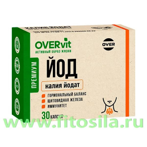 Калия йодат 30 капсул (OVERvit) БАД