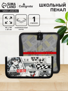 Пенал 1 секция, 90 х 195 х 25 мм, Calligrata 