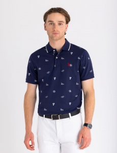 ALL OVER PRINT JERSEY POLO SHIRT