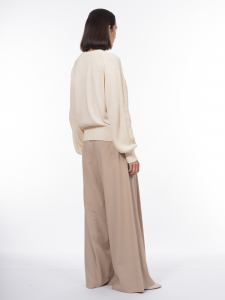 Брюки палаццо из вискозной костюмной ткани