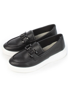 03-YD13-3D BLACK/WHITE Полуботинки женские (натуральная кожа)