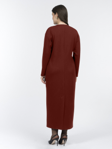 Трикотажное платье с круглым вырезом