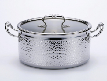 902-003 Кастрюля 12,85л с крышкой 32х16,5см EMBOSS в под.уп.(х3)Нержавеющая сталь