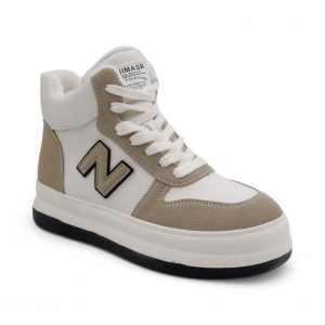 Кроссовки демисезонные 23201-6 бело бежевые