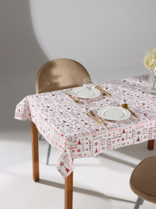 Скатерть новогодняя «Этель. Новогодняя», 100?140±5 см, 80% п/э, 20% лён, 120 г/м?