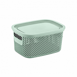 Корзина NICKEL зелёная 18л 28.5х38х22.2см с крышкой
