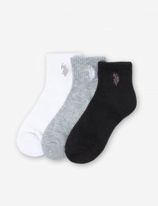 LADIES 6PK CORE ASSORTED QUARTER CREW SOCKS