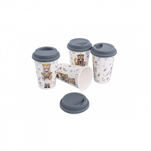 Кружка NUTCRACKER с силиконовой крышкой 400мл