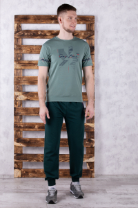 брюки спортивные 
3.MM112A-зелёный-тёмный