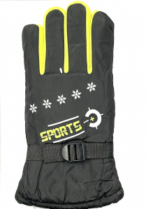 Перчатки ЧЁРНЫЕ СПОРТ утеплённые