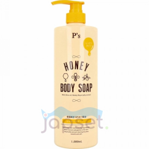 Kumano P's Honey Body Soap Жидкое мыло для тела, с оливковым маслом, медом и маточным молочком, 1000 мл