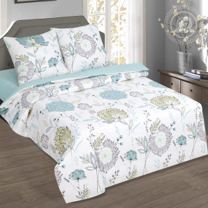 Постельное белье Тишина природы с простынью на резинке (поплин DE LUXE)