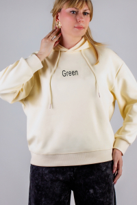 Унисекс-худи из премиальной ткани Green без начеса