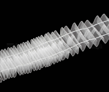 Тесьма С 22 органзовая, ширина рулона 4 см, 2 нити, в бобине 100м