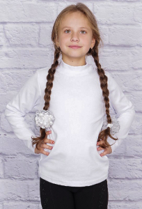 Водолазка детская, рибана (белый)