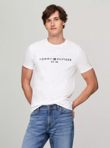Embroidered Tommy Logo Slim Fit T-Shirt