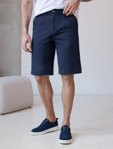 Шорты из эластичного хлопкового твилла