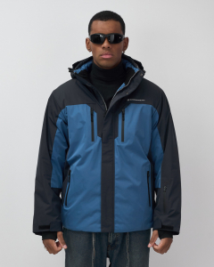 Горнолыжная куртка мужская зимняя синего цвета 7612S