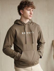 Худи из эластичного футера-двухнитки с принтом