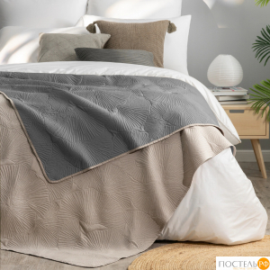 DOME ЛИВ беж.-сер. Покрывало 160х220, 1 пр., 100% полиэстер