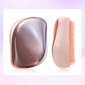 Расческа массажная компактная с защитной крышкой. Цвет: РОЗОВЫЙ
