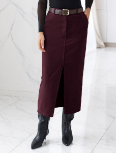 Юбка из эластичного микро-вельвета