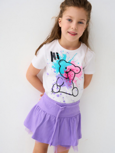 Комплект для девочки: футболка, юбка-шорты