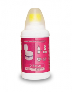 Жидкое средство для биотуалетов D-FORCE pink 0,5 л (для верхнего сливного бака биотуалета)