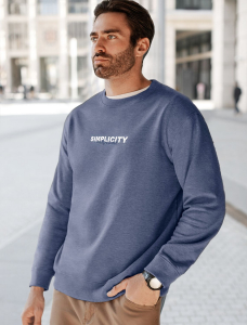 Свитшот с авторским принтом из эластичного футера трехнитки