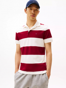 Slim Fit Rugby-Stripe Polo