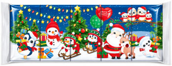 Набор молочного шоколада Baron Merry Christmas 5?15 г с Сантой, снеговиками, пингвинами и новогодними героями 75 г