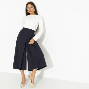 Юбка-шорты с карманами, Модная интуиция (синий)