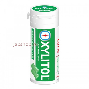 Lotte Xylitol Lime Mint Жевательная резинка, Лайм и мята, банка, 29 гр (8852008000030)